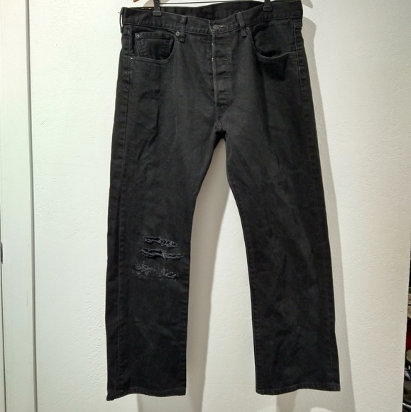 Levi's 501 Straight Fit Black Jeans - Picture 1 of 8